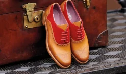 Gwen - Cedar Calf / Red Suede