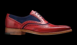 Mcclean - Red Hand Painted / Navy Suede