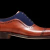 Nicholas - Antique Rosewood / Navy Suede