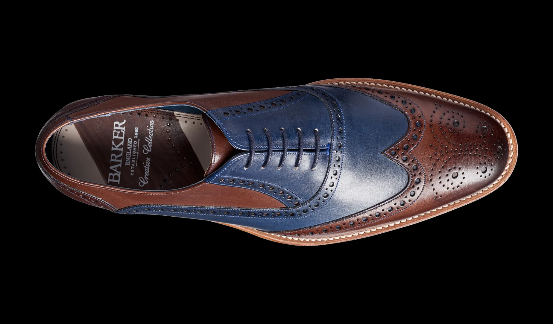 Valiant Multi - Ebony / Navy Hand Painted