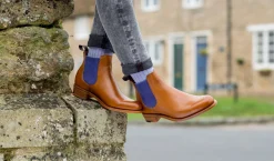 Violet - Navy Suede / Red Elastic